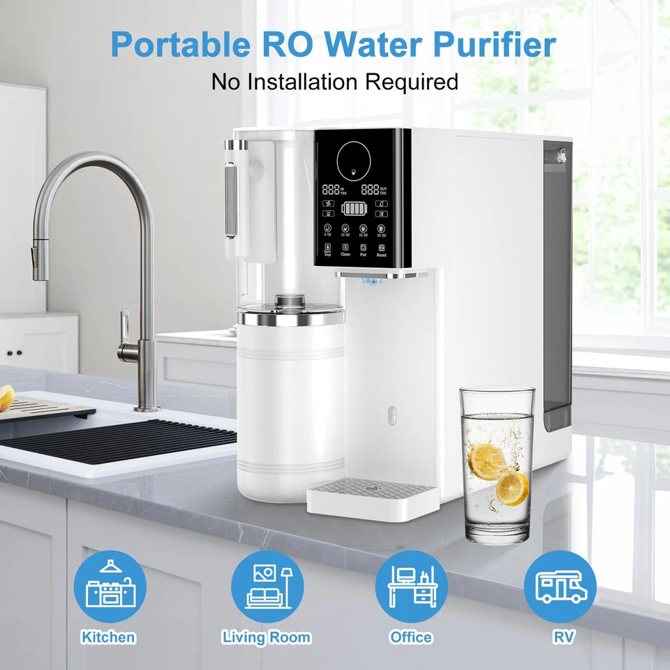 Filtro de agua de ósmosis inversa, purificador de agua, sistema de filtración RO de 8 etapas, puerto Foto 3 de 4