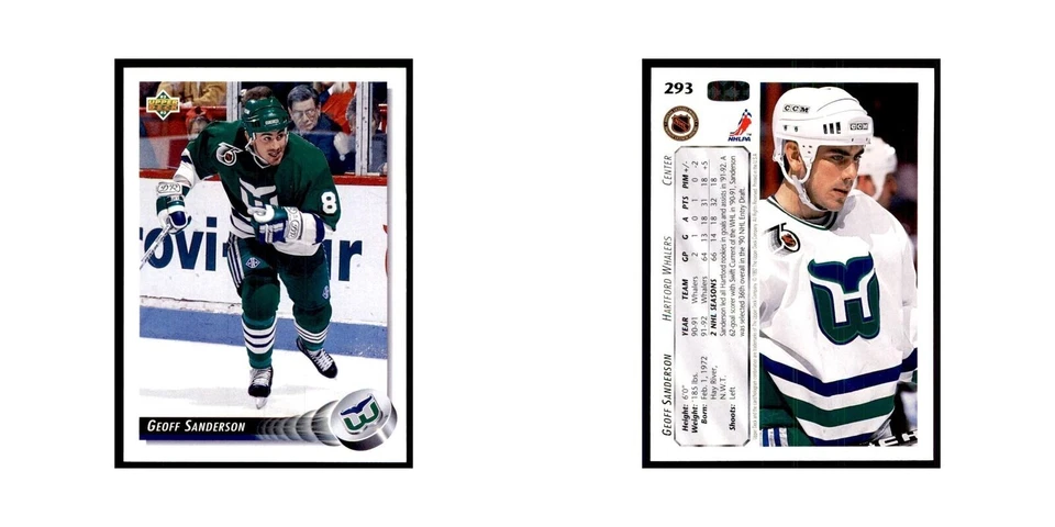 1992 Upper Deck Geoff Sanderson Hockey Cards #293 - Image 3 of 3