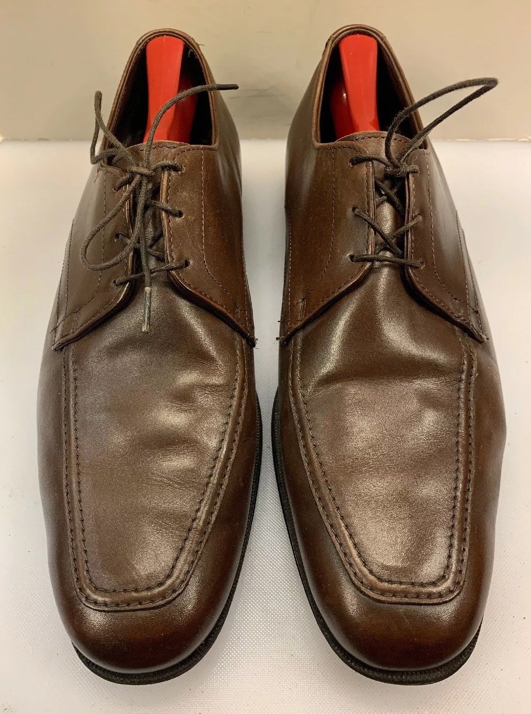 SAOLA Allen Edmonds AE Men 10.5 D M US Tribeca Brown Bicycle Toe Oxfords Brown Leather