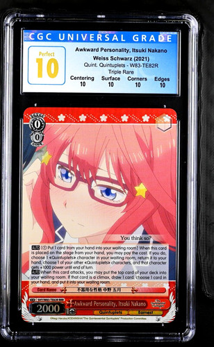 CGC PERFECT 10 Weiss Schwarz 2021 Awkward Personality Itsuki Nakano
