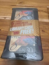 TDK 3 Pack HS30 Camcorder Video Cassette Tapes High Standard 8mm New Sealed