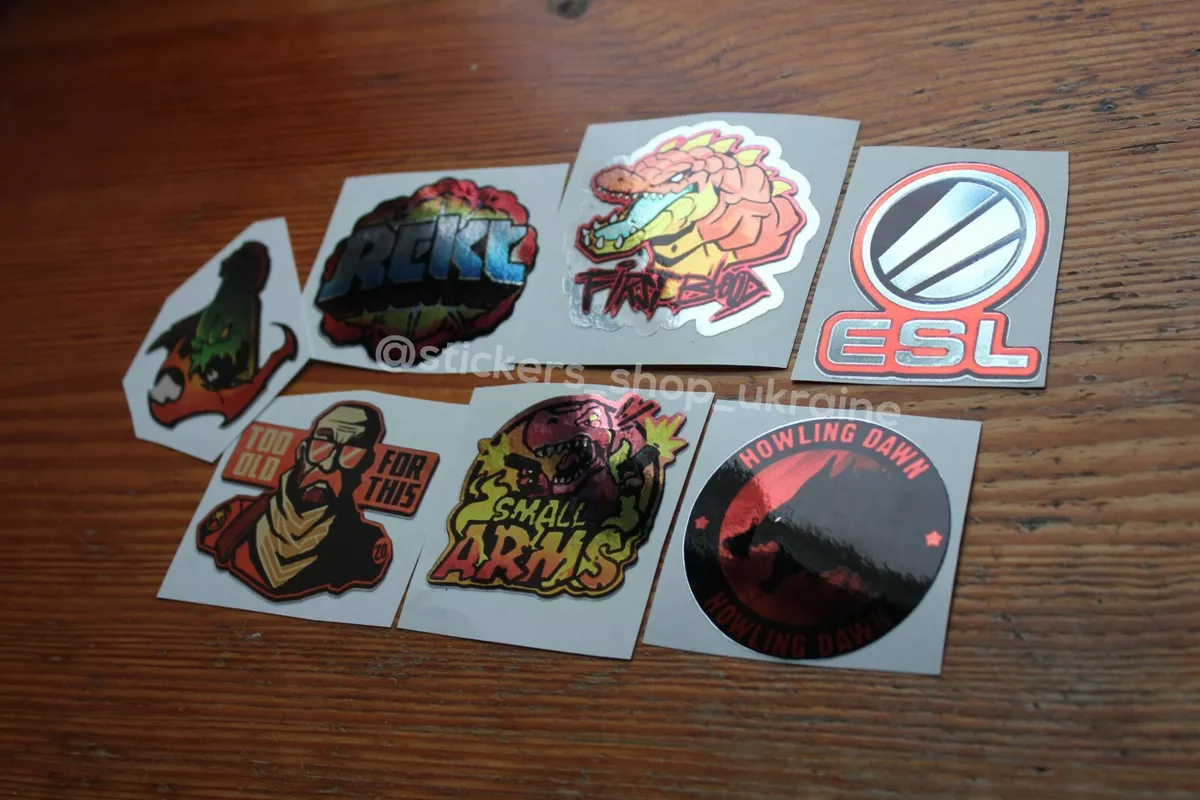 Red Set of Foil Metal Stickers from CS GO in Real Life MLG CSGO Counter  Strike