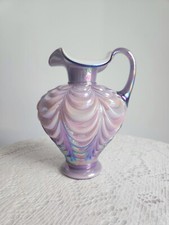 fenton Iridescent Lavender/purple Drapery Vase/pitcher