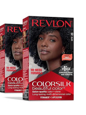 REVLON Colorsilk Color Permanent Hair Dye, 10 Black Pack of 2