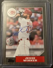 2022 Topps 1987 Topps Baseball Autographs Black #87BA-JWI Jesse Winker Auto
