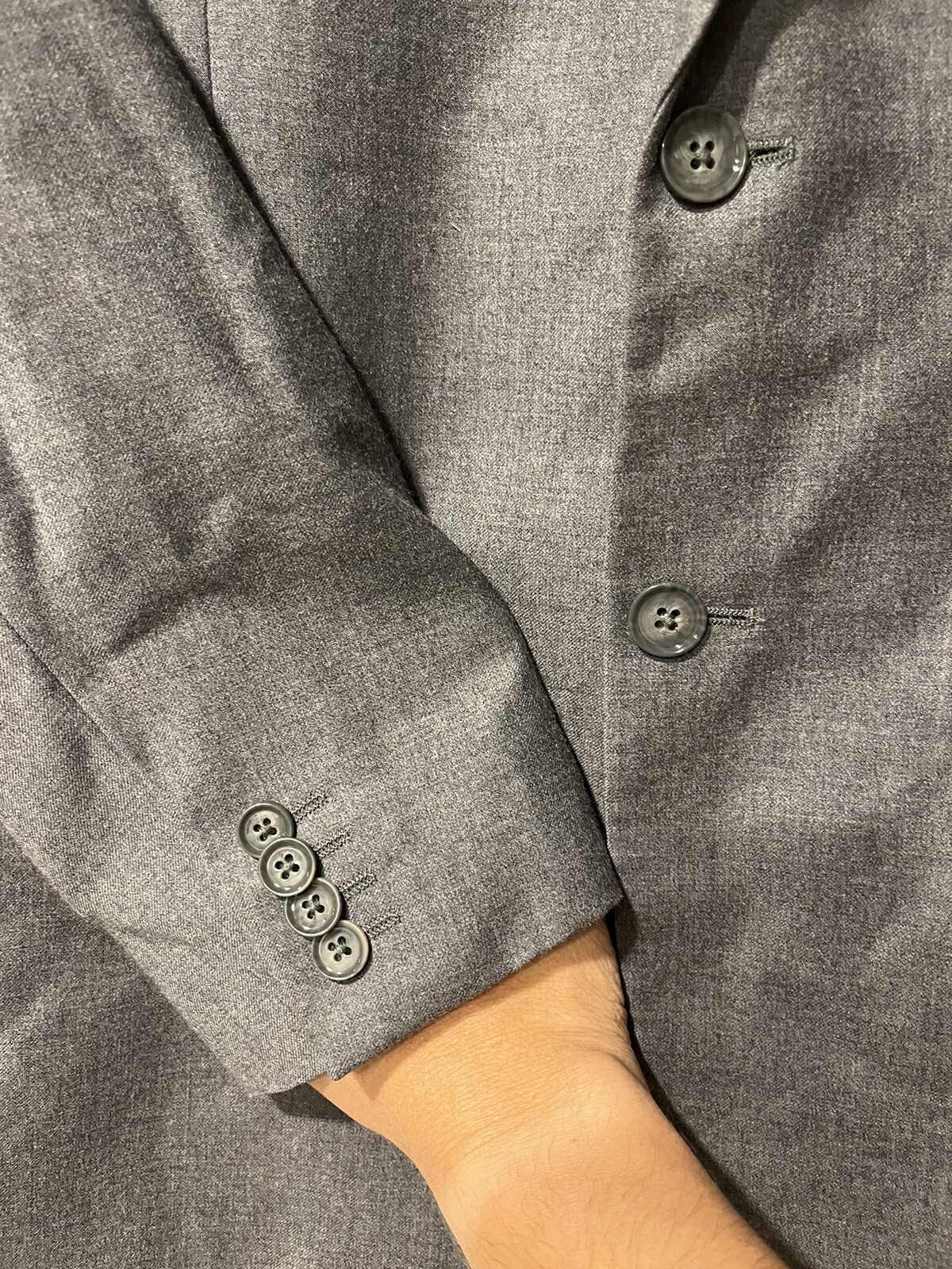 Express Photographer Fitted Men Gray Suit Jacket Blaz… Gem