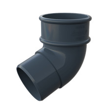 Freeflow 112mm Half Round Gutter & 68mm Round Pipe Fittings in Anthracite Grey
