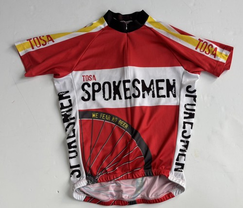 Tosa Spokesmen Zip Cycling Club Jersey Men Large Short Sleeve 3/4 Zip