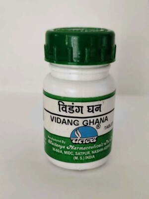 Chaitanya Vidang Ghana (Embelia Ribes) Single Herb 60 Tablets