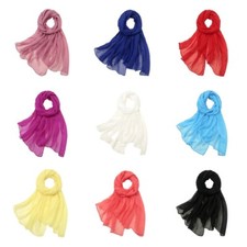 Women Chiffon Summer Sun Soft Thin Scarf Wrap Shawl Stole Neck Head Scarves