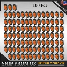 100x Amber 34 Led Side Marker Lights Truck Trailer 12v Bullet Clearance Light