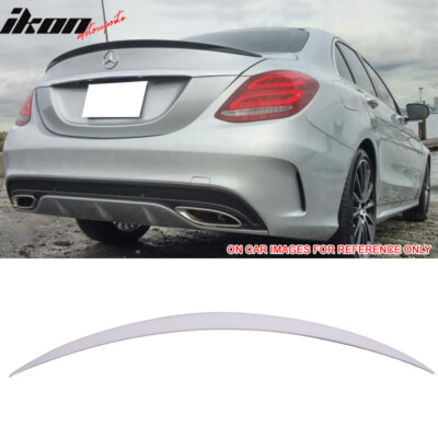Fits 15-21 Benz W205 C Class AMG Style Trunk Spoiler Painted #149 Polar White