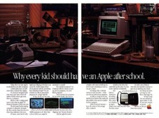 1985 Apple Computer: Every Kid Should Have Apple After School Vintage Print Ad