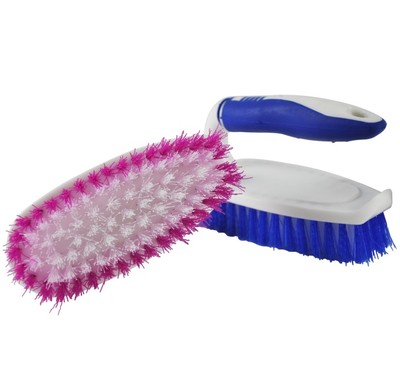 Schrubberbürste mit Griff - Bodenschrubber Küche Schrubberplatten Badewanne Reinigung