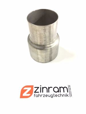 Edelstahl Reduzierung 76,1mm auf 63,5mm 3'' auf 2,5''