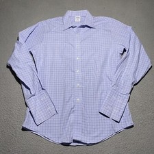 Brooks Brothers Shirt Mens 16 - 35 Long Sleeve Button Up Plaid Supima Cotton