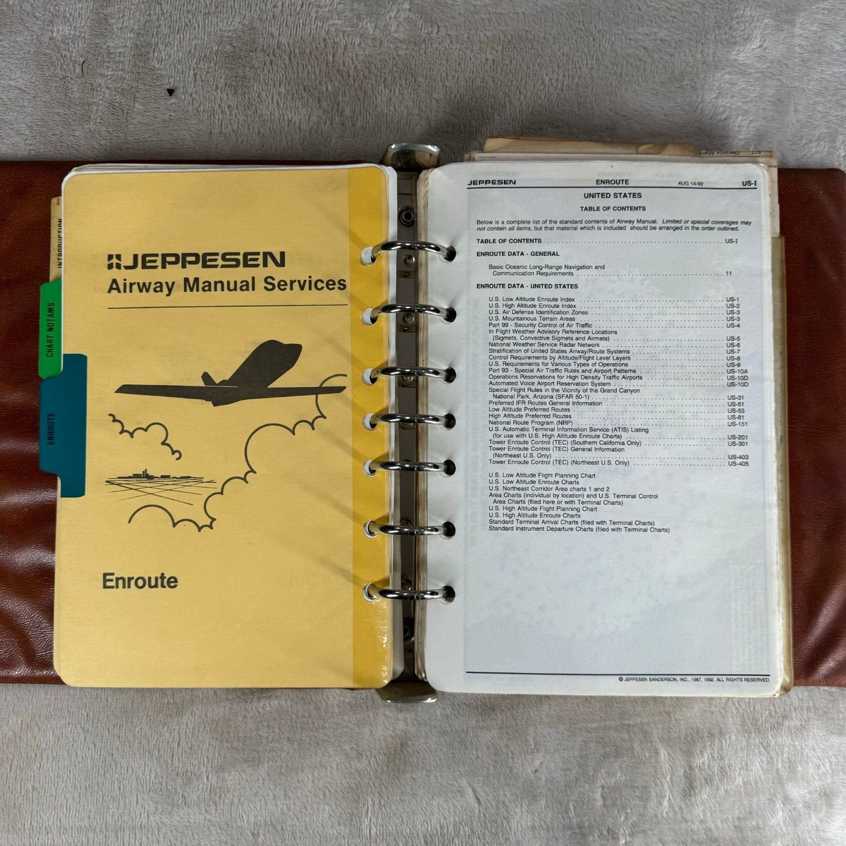 Jeppesen Airway Manual Services 1990's with IFR Enroute Plotter PV
