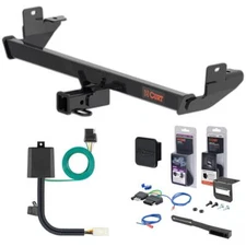 24 - 25 Mazda CX-90 Curt 2" Class 3 Trailer Tow Hitch + 5-Flat Wiring Kit Tow Bo