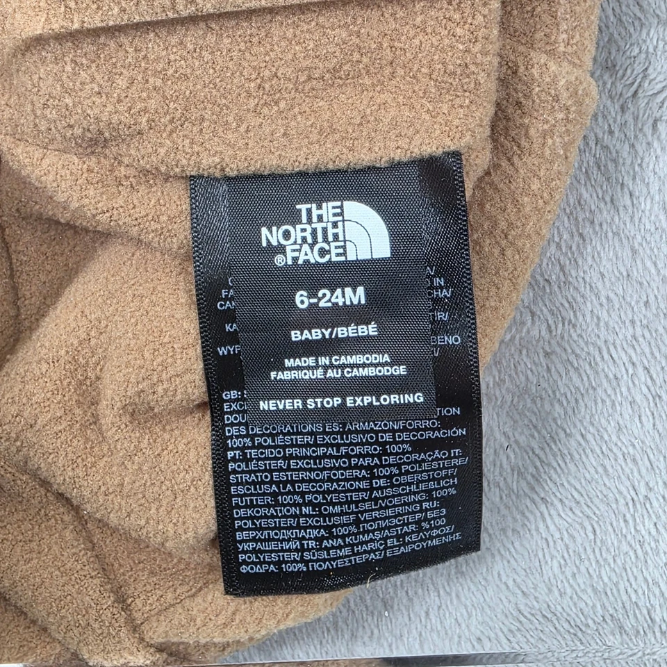 Gorro The North Face Glacier Blanco Vellón Oreja Solapa Bebé 6-24M Invierno Foto 3 de 4