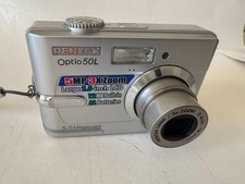 Pentax Optio 50L 5MP Digital Camera, Argento - Funzionante