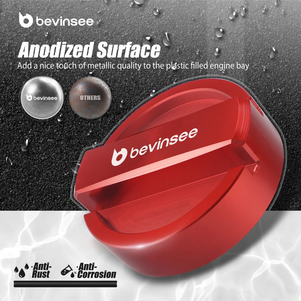 Tampa de enchimento de óleo de motor de alumínio BEVINSEE para BMW F32 F33 F36 420i 428i 2014-2016 - Imagem 4 de 4