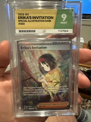 Pokémon TCG Erika's Invitation Scarlet Violet Holo Card 203/165 Ace 9 Mint