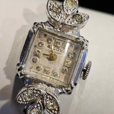 Vintage Bulova 10k Rolled gold ladies watch. Working!