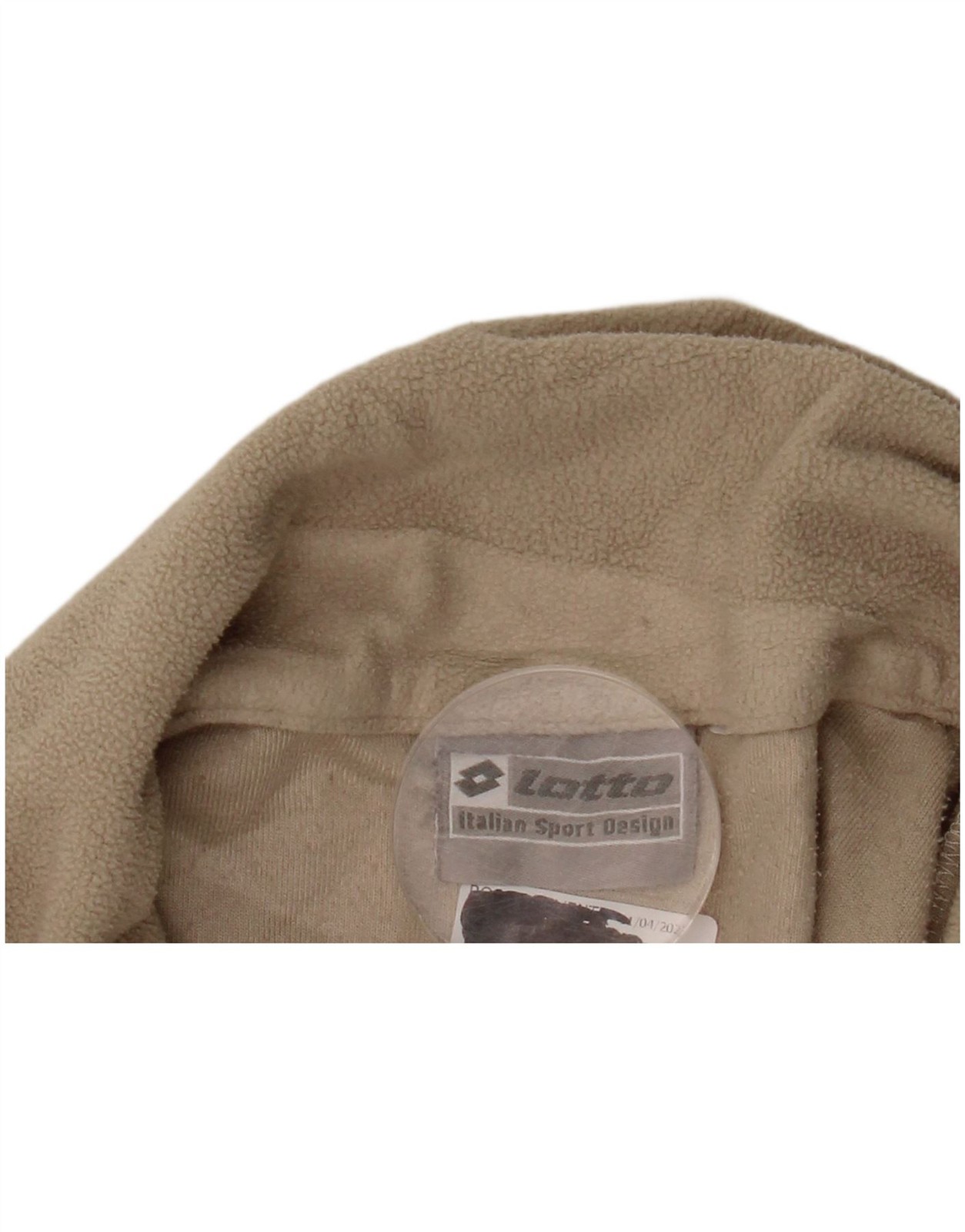 LOTTO Mens Zip Neck Fleece Jumper Medium Beige CD24 image 4