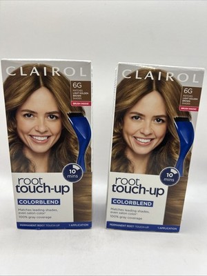 2x Clairol Permanent Root Touch-Up Hair Color - 6G Light Golden Brown