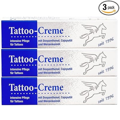 3x Tattoo Pflege Creme Pegasus Pro 25ml mit Cajeputöl Aftercare
