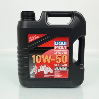Bidon huile moteur LIQUI MOLY Off Road Race 10W50 4T Synth 4L pour moto TT Neuf - Photo 1/2