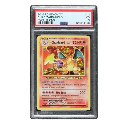 Charizard #11 Holo Pokémon XY Evolutions 20th Anniversary 2016 PSA 3 VG