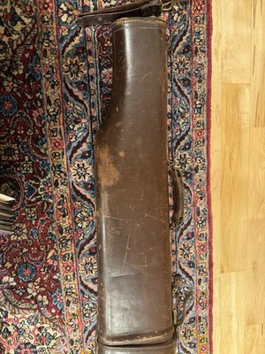 Vintage V. L. & A #G1397 Leg Of Mutton Leather Shotgun Takedown Case 30  Rare