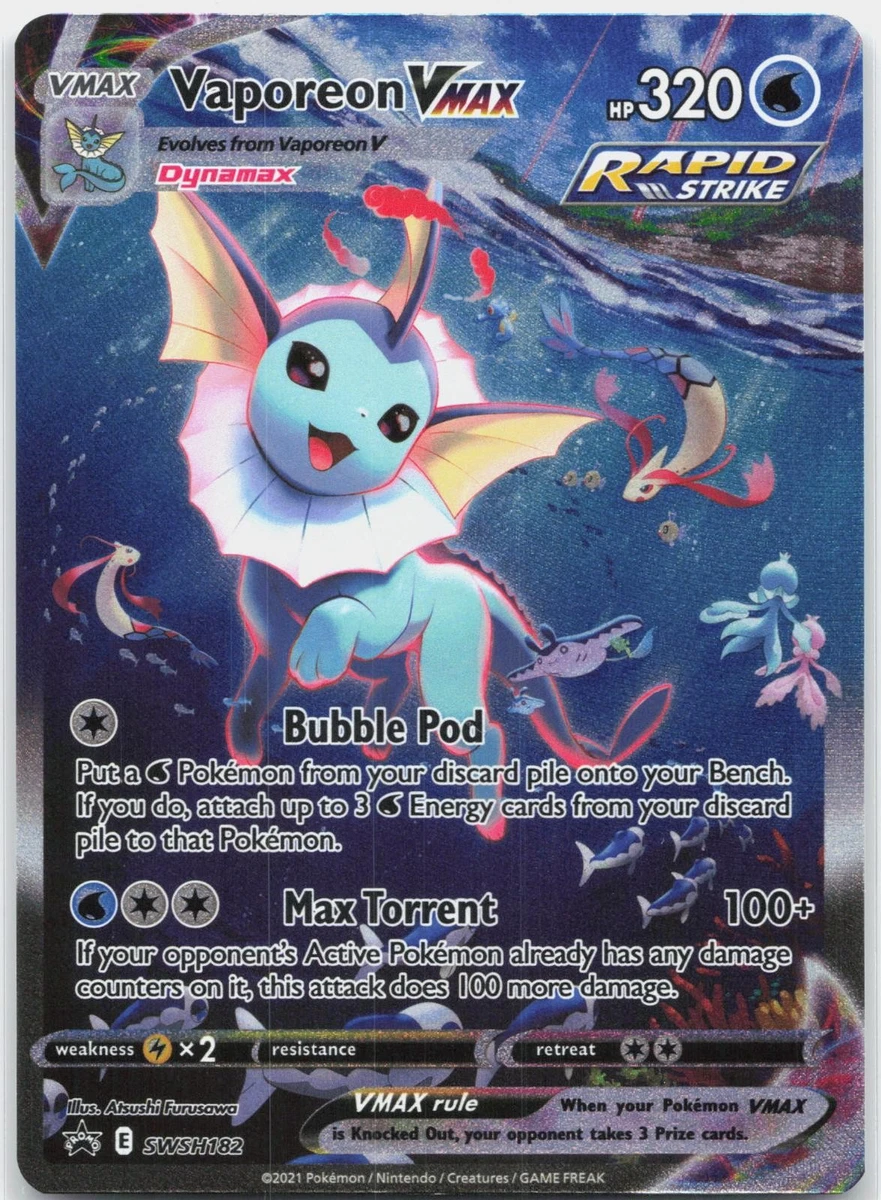 Vaporeon VMAX SWSH182 SWSH: Sword & Shield Promo Cards for sale | eBay