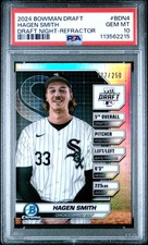 2024 BOWMAN DRAFT BOWMAN DRAFT NIGHT REFRACTOR #BDN4 HAGEN SMITH 177/250 PSA 10