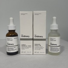 The Ordinary SET Caffeine Solution 5 Hyaluronic Acid 2 - 30ml per,New in Box
