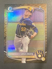 JOSH KNOTH 2025 BOWMAN CHROME 1ST REPTILIAN REFRACTOR BREWERS