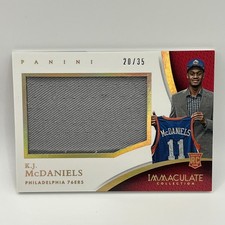 2014-15 Panini Immaculate Collection Player Caps KJ McDaniels #KJ /35 PHI
