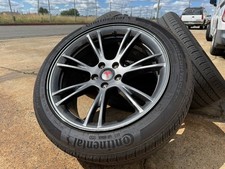 Four Oem 2025 Tesla Model Y Wheel Gemini Charcoal Rim Continental Tire 10 Four Oem 2025 Tesla Model Y Wheel Gemini Charcoal Rim Continental Tire 10
