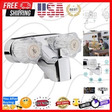 DF-SA110A-CP RV Tub and Shower Faucet Valve Diverter with Crystal Acrylic Kno...