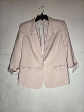 Light Pink Women's Formal Blazer with 3/4 Sleeves Size M