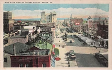 Macon Georgia Cherry Street Downtown 1920s Vtg Postcard I22