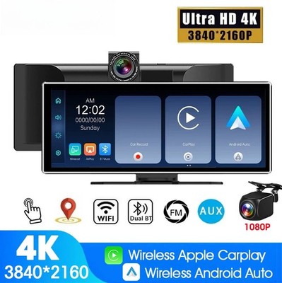 11.26 inch Dash Cam 4K Wireless  GPS Navigation Dashboard Dual Lens Video  DVR