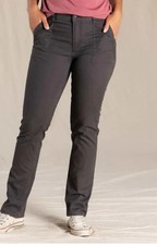 Toad Co Womens Earthworks Pant Sz 10 Gray Casual Stretch Comfort Everyday Wear