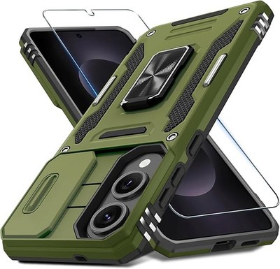 Case for Samsung Galaxy S25 Edge with Slide Camera Cover, Screen Protector & Rot