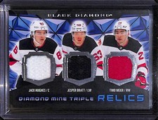 2025-26 UD Black Diamond Diamond Mine Triple Relics Hughes Bratt Meier