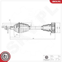 Esen SKV Antriebswelle Gelenkwelle Vorne Rechts FüR VW Golf V 1K1 5K1 5G1 BE1