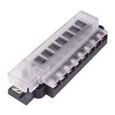 8 Way Slim Standard Blade Fuse Box 100A  32VDC