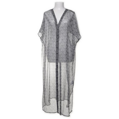 Zizzi, Kimono, Größe: M, Schwarz/Weiß/Mehrfarbig, Polyester, Schlangenhaut #sMu