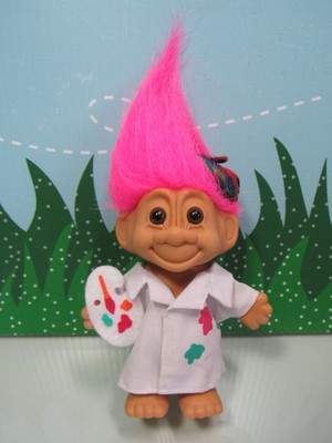 ARTIST/PAINTER - 5'' Russ Troll Doll - NEW IN BAG - OLD MOLD FACE - RARE